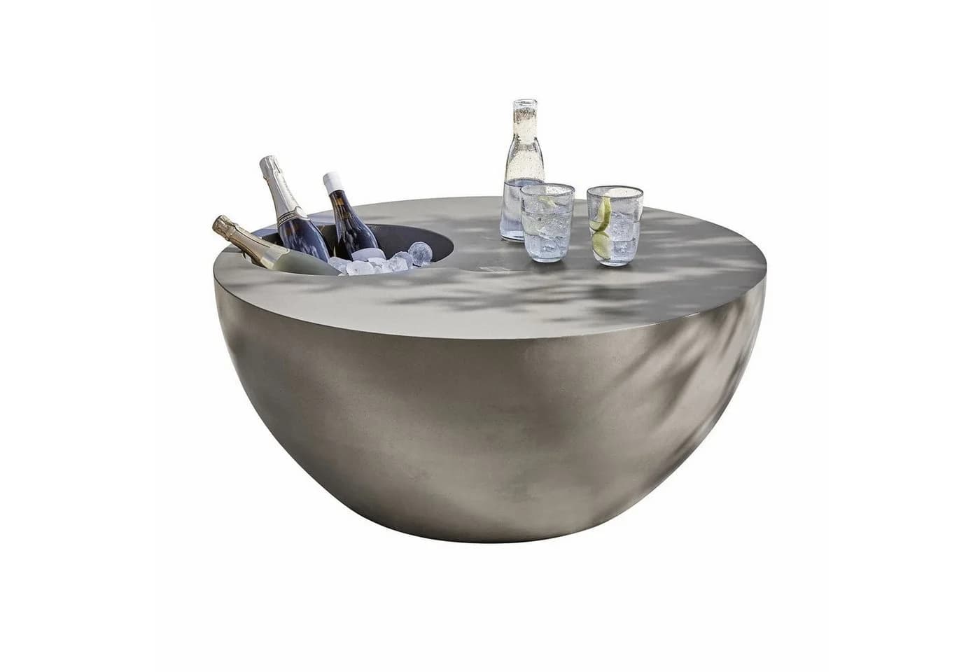 Mirabeau Plévin Couchtisch aus Beton grau mit Ablagefach - Bild 2