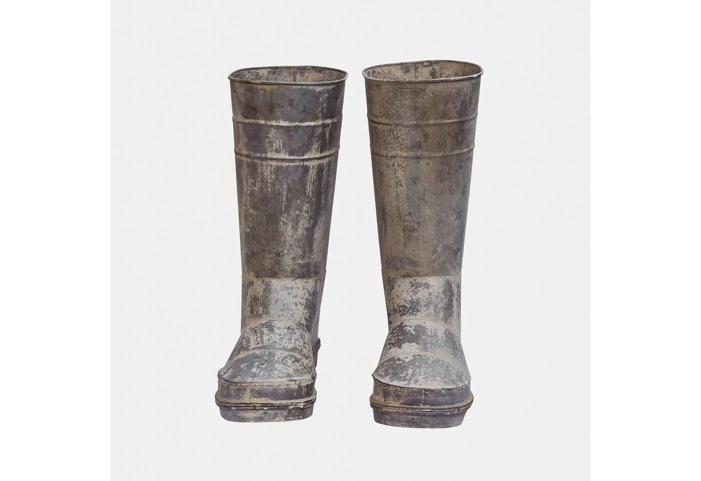 Mirabeau Deko-Stiefel 2er Set Arlivonne antikgrau Eisen