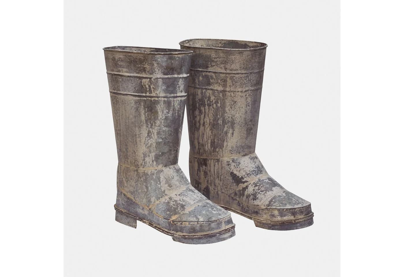Mirabeau Deko-Stiefel 2er Set Arlivonne antikgrau Eisen - Bild 2