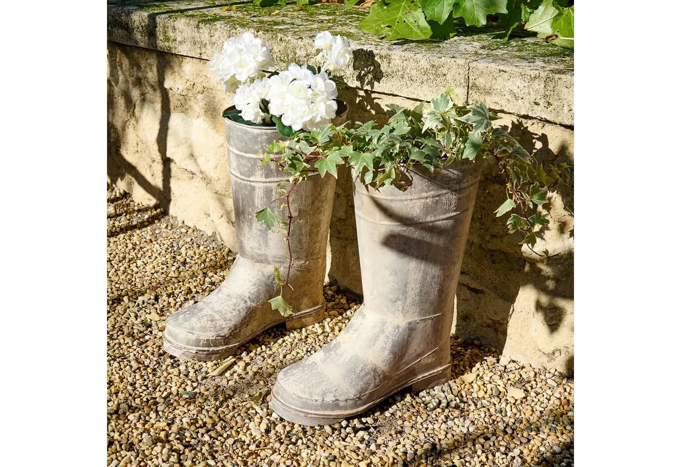 Mirabeau Deko-Stiefel 2er Set Arlivonne antikgrau Eisen - Bild 4