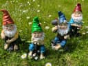 Geschenk-Himmel Gartenzwerg 4er-Set - Lustige Dekofiguren 22cm Bild 2