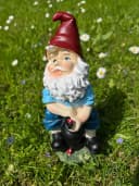 Geschenk-Himmel Gartenzwerg 4er-Set - Lustige Dekofiguren 22cm Bild 5