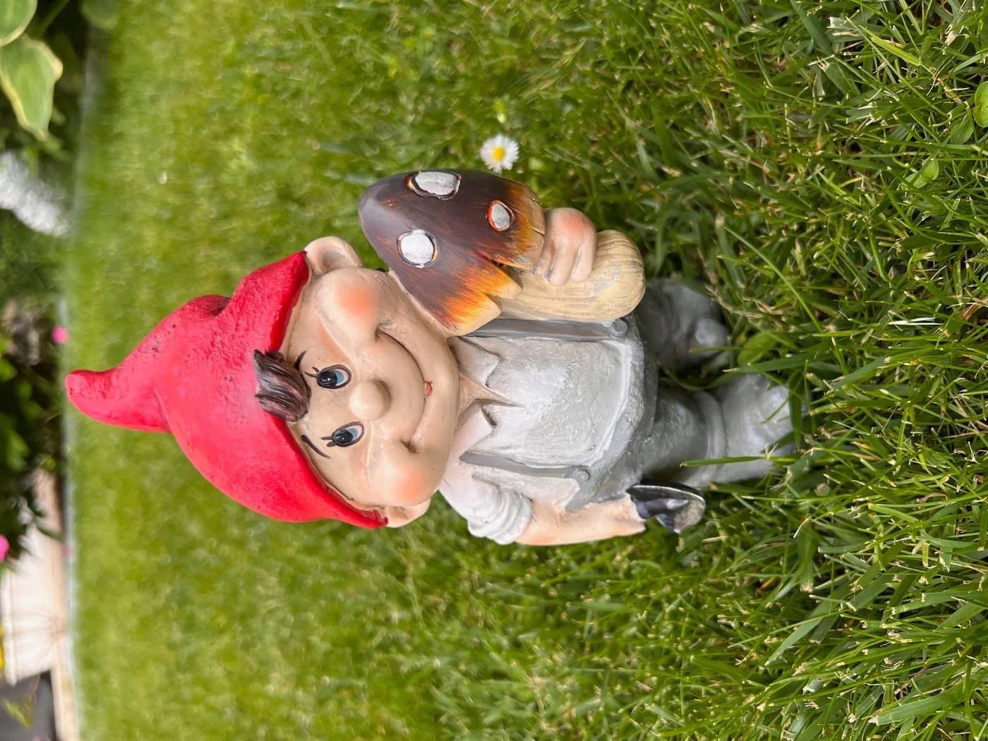 Geschenk-Himmel Gartenzwerg 4er Set Rote Mütze Polyresin - Bild 5