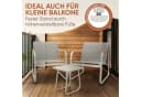 Blumtal Gartenlounge-Set 3-tlg. Grau Stahl & Glas Bild 4