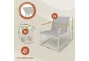 Blumtal Gartenlounge-Set 3-tlg. Grau Stahl & Glas Bild 5