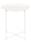Amagohome Gartentisch Beistelltisch Weiß Metall Klappbar Bild 2