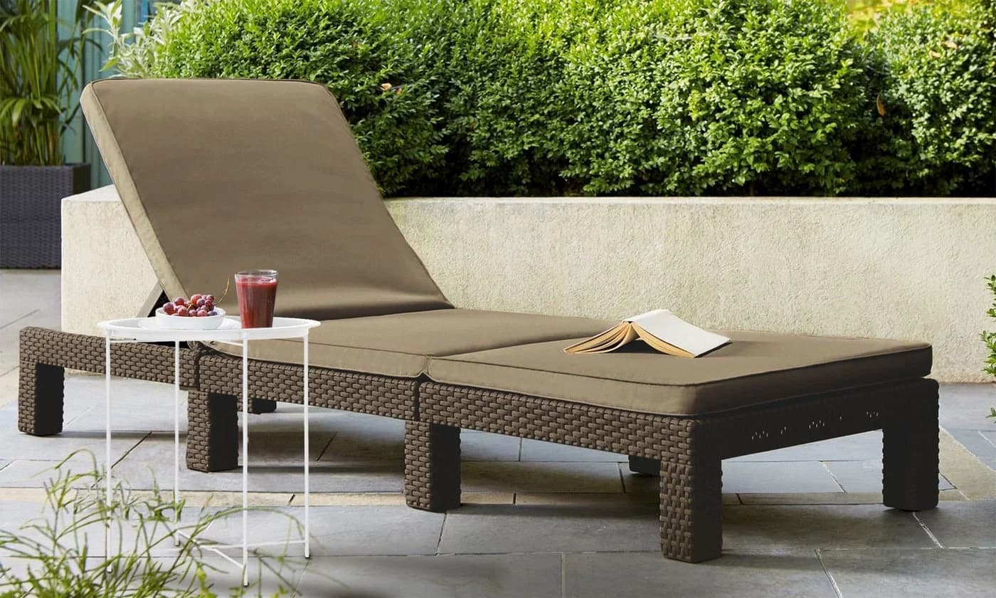 Amagohome Gartentisch Beistelltisch Weiß Metall Klappbar - Bild 4