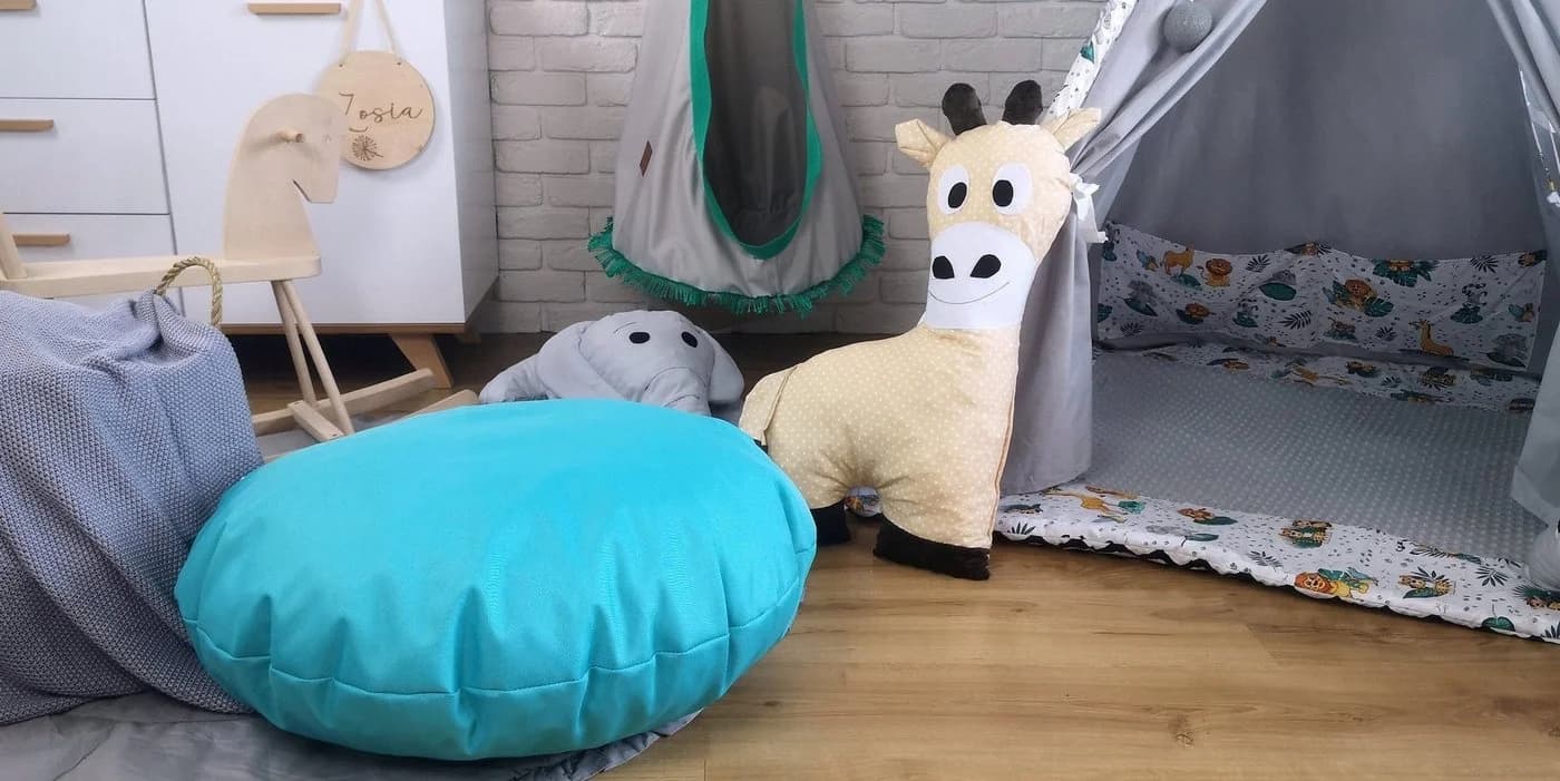 Pamek Nestschaukel Hängecocon mit Sitzkissen Grün Boho-Stil - Bild 3