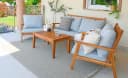 BYLIVING Gartenlounge-Set LA PALMA 4-tlg. Akazie Beige/Grau Bild 1