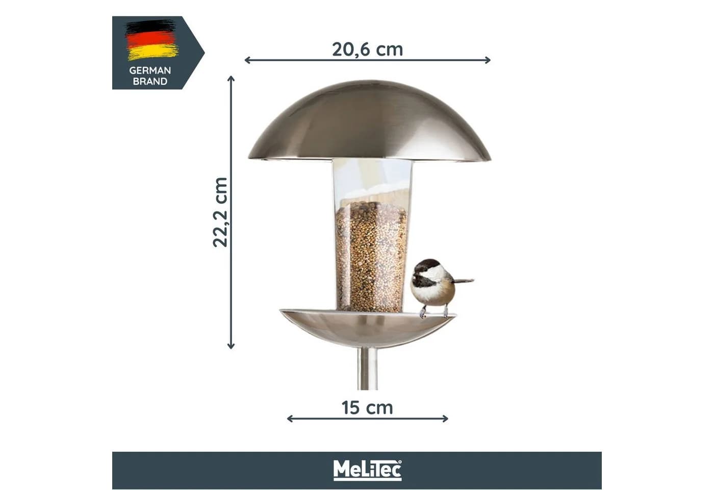 MeLiTec Vogelhaus VH04 Edelstahl - Bild 4