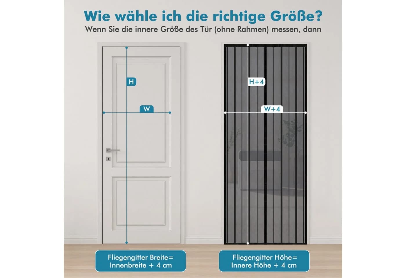 Sekey Insektenschutz-Tür Fliegengitter für Balkontür Schwarz Magnetisch Ohne Bohren - Bild 5