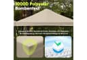 Sekey Pavillon-Ersatzdach 3x3m Taupe wasserdicht UV-Schutz Bild 3