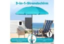 Sekey Sonnenschirm Türkis 180 cm UV-Schutz 50+ höhenverstellbar Bild 3