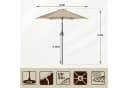 Sekey Sonnenschirm 220 cm Windfest UV-Schutz 50+ Bild 3