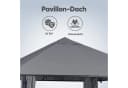 Sekey Gartenpavillon 300x300 cm Grau Wasserdicht mit Seitenteilen Bild 5