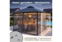 Sekey Gartenpavillon 3x3m Grau mit Moskitonetz & Doppeldach Bild 3