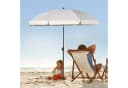 Sekey Sonnenschirm Ø160 cm UV50+ Graubeige mit Tragetasche Bild 1