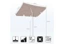 Sekey Sonnenschirm 200 x 125 cm Balkonschirm UV50+ Bild 3
