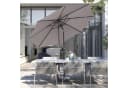 Sekey Sonnenschirm 300 cm Rund Knickbar mit Kurbel Taupe Bild 1