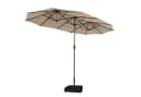 Sekey Doppel Sonnenschirm 400x220 cm mit Standfuß Taupe Bild 2