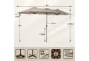 Sekey Doppel Sonnenschirm 400x220 cm mit Standfuß Taupe Bild 3