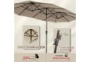 Sekey Doppel Sonnenschirm 400x220 cm mit Standfuß Taupe Bild 4