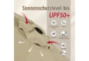 Sekey Doppel Sonnenschirm 400x220 cm mit Standfuß Taupe Bild 5
