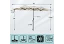 Sekey Doppel Sonnenschirm 400x220 cm Creme mit 50 kg Standfuß Bild 3