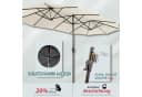 Sekey Doppel Sonnenschirm 400x220 cm Creme mit 50 kg Standfuß Bild 4