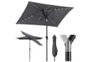 Sekey Sonnenschirm 210 x 140 cm Aluminum mit LED-Solar-Beleuchtung Bild 2
