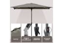 Sekey Sonnenschirm Rechteckig 300x200 cm mit LED-Lichtern Bild 5