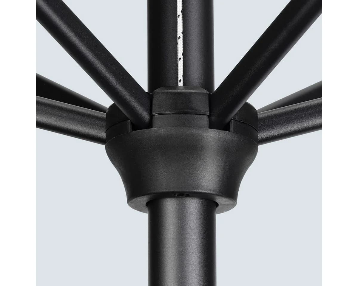 Sekey 8-Eckiger Marktschirm 330cm Braun mit Kurbel & LED - Bild 5