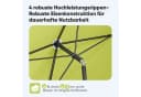 Sekey Sonnenschirm 200x125cm Balkonschirm Apfelgrün Bild 4