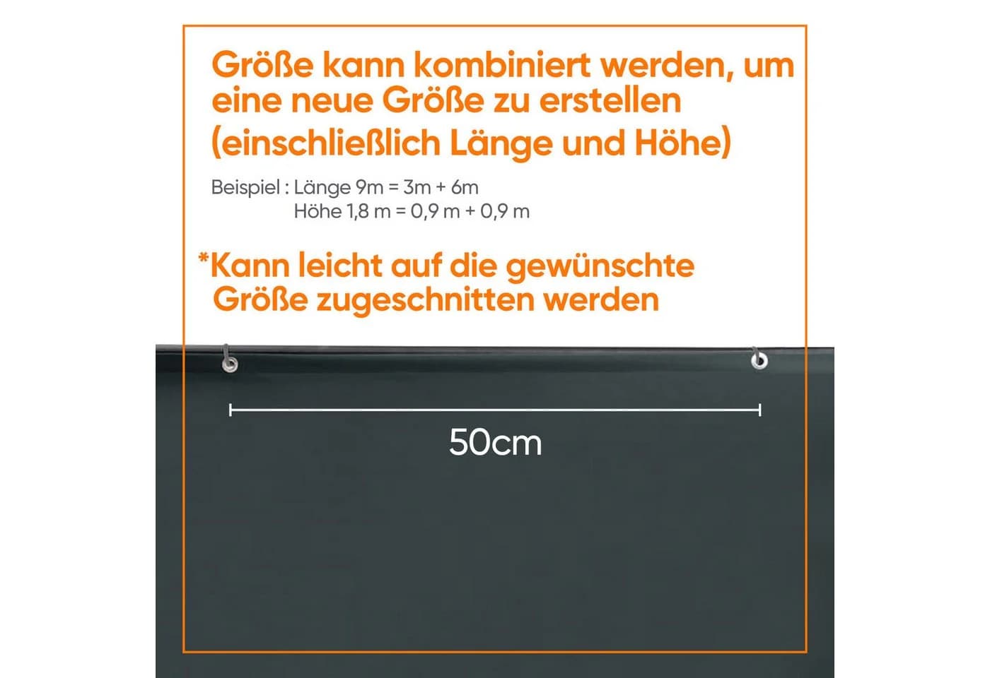 Sekey Balkonsichtschutz Sichtschutz Balkon ohne Bohren - Bild 5