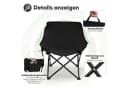 SUNULA Campingstuhl Faltbar mit Tragetasche Schwarz 2er Set Bild 4