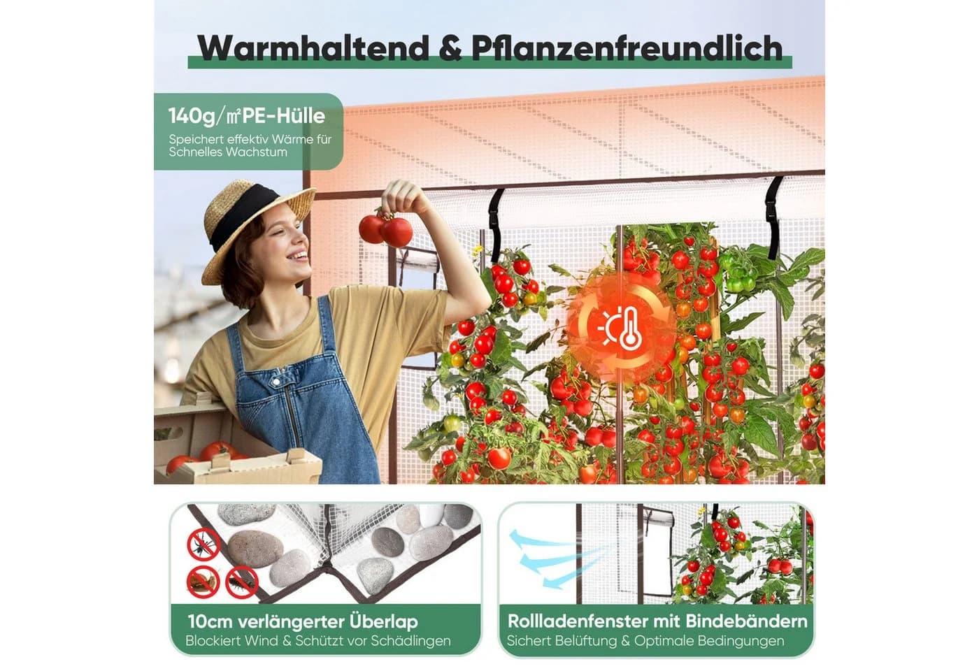 Sekey Tomatengewächshaus Winterfest - Bild 5
