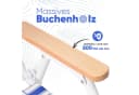 Sekey Campingstuhl Faltbar mit Buchenholz-Armlehnen Blau/Weiß Bild 4