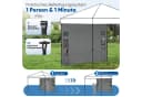 Sekey Pavillon-Seitenwand Grau Multifunktional mit 6 Taschen Bild 5