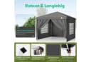 SUNULA Faltpavillon 3x3 m Gartenpavillon mit 4 Seitenteilen Bild 1