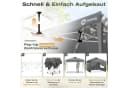 Sekey Faltpavillon 3x3 mit Seitenteilen wasserdicht, Pavillon winterfest und wasserdicht, mit 4 Seitenteilen Bild 1