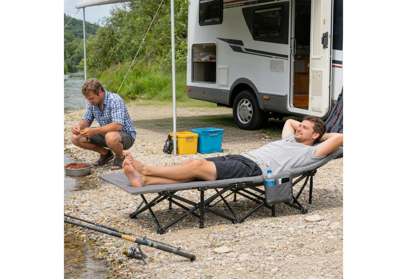 Sekey Campingbett Klappbar mit Matratze bis 200 kg - Bild 3