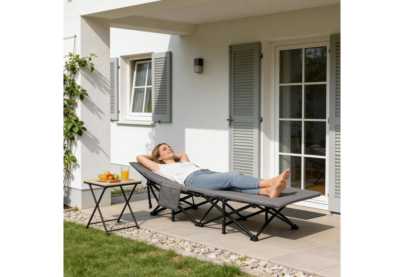 Sekey Campingbett Klappbar mit Matratze bis 200 kg - Bild 4
