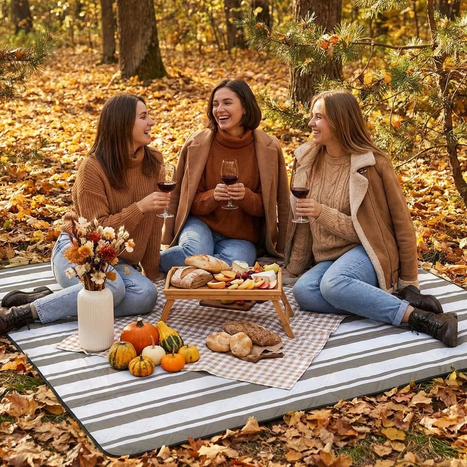 Sekey Picknickdecke Wasserdicht 200x200 cm 3-Schicht