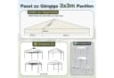 Sekey Pavillon-Schutzhülle 3x3m Transparent EVA Bild 5