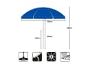 Sekey Sonnenschirm 160 cm Blau Verstellbar Mit Hülle Bild 4