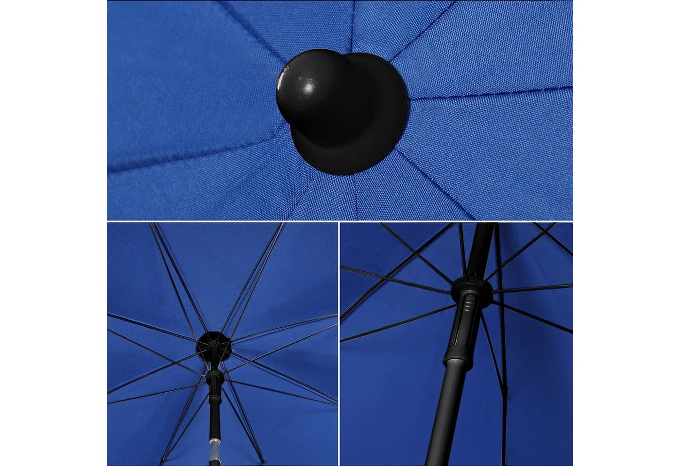 Sekey Sonnenschirm Ø 180 cm Blau mit verstellbarer Höhe und Neigung