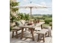 Sekey Sonnenschirm 300x300 cm Holzoptik Creme Bild 3