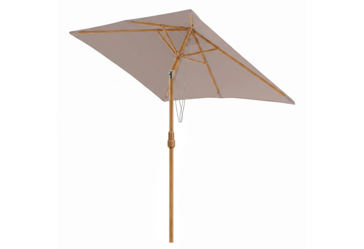 Sekey Sonnenschirm 200x150 cm Holzoptik Balkonschirm Knickbar - Bild 4