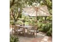 Sekey Sonnenschirm 300x200 cm Creme Holzoptik Marktschirm Bild 3