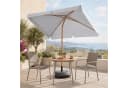 Sekey Rechteckschirm Sonnenschirm Hellgrau UV50+ Knickbar Bild 1